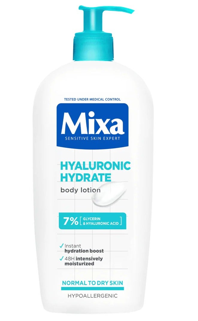 mixa Hyaluronic Hydrate Body Lotion 7% Glycerin + Hyaluronic Acid 400ML